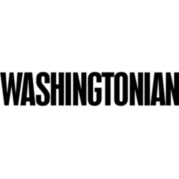 The Washingtonian magazine logo in bold black text on a white background.