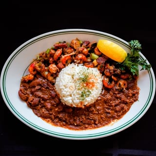 SPICY CRAWFISH RED BEANS/RICE